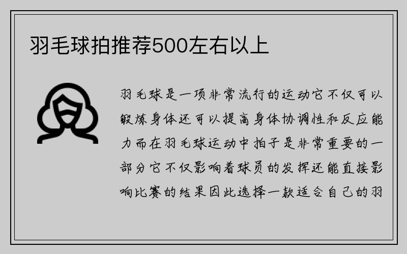 羽毛球拍推荐500左右以上