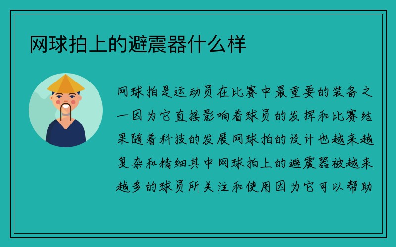 网球拍上的避震器什么样